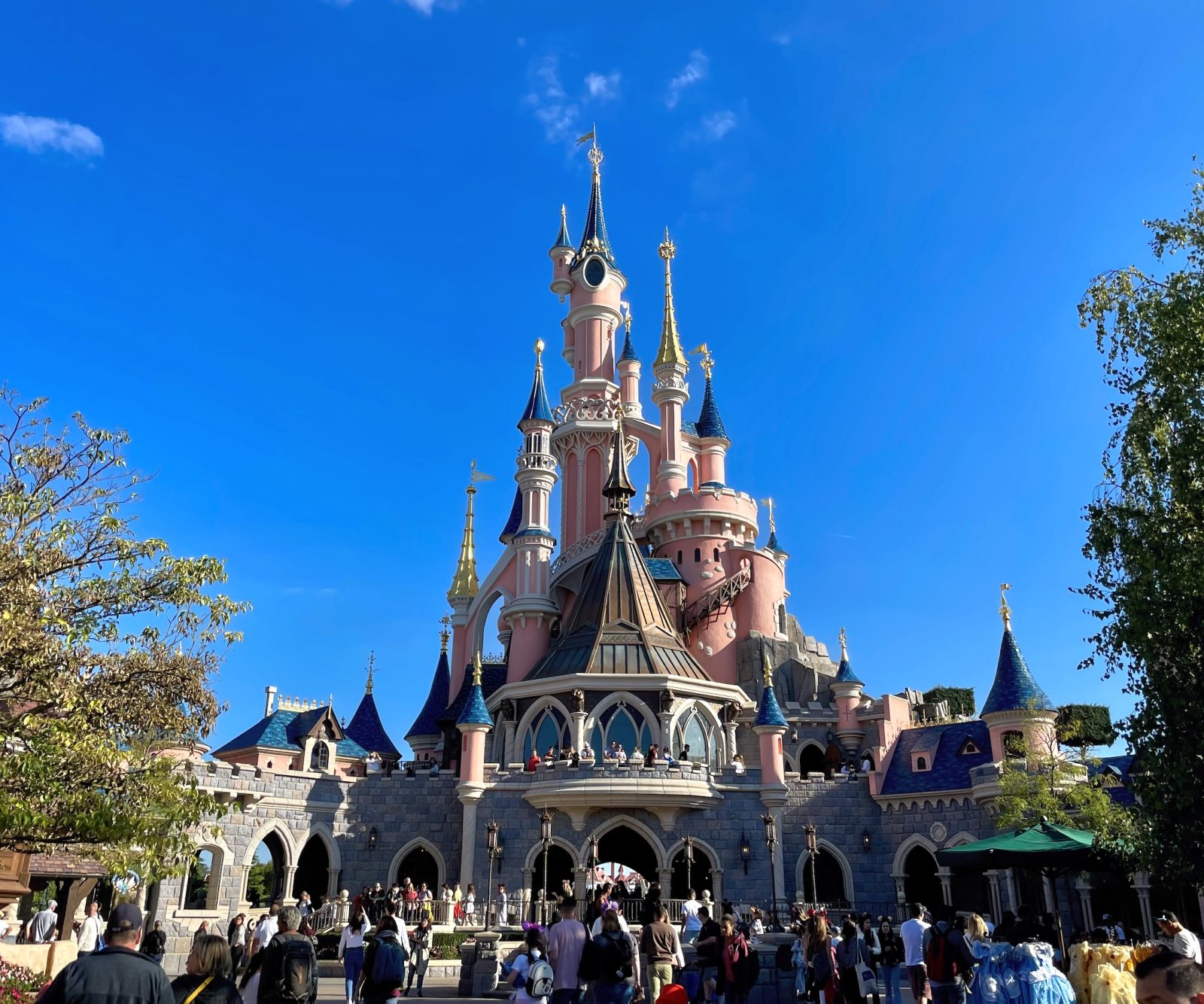 Chateau belle au bois dormant disneyland arriere